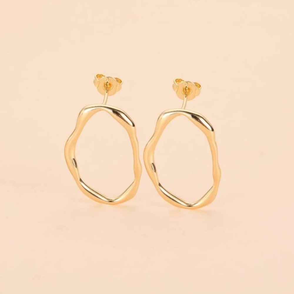 18K gold abstract earrings